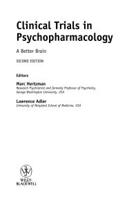 Imagen de portada: Clinical Trials in Psychopharmacology: A Better Brain 2nd edition 9780470740767