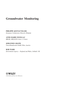 Cover image: Groundwater Monitoring 1st edition 9780470778098