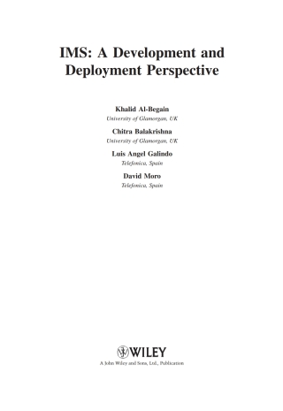 Imagen de portada: IMS: A Development and Deployment Perspective 1st edition 9780470740347
