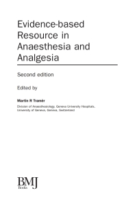 Imagen de portada: Evidence-Based Resource in Anaesthesia and Analgesia 2nd edition 9780727917867