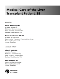 Imagen de portada: Medical Care of the Liver Transplant Patient: Total Pre-, Intra- and Post-Operative Management 1st edition 9781405130325