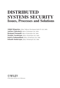 صورة الغلاف: Distributed Systems Security: Issues, Processes and Solutions 1st edition 9780470519882