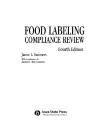 Imagen de portada: Food Labeling Compliance Review 4th edition 9780813800165