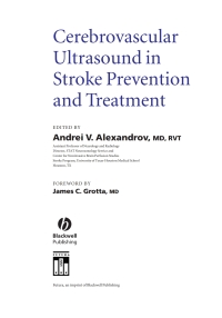 Imagen de portada: Cerebrovascular Ultrasound in Stroke Prevention and Treatment 1st edition 9781405103817