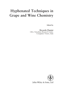 Cover image: Hyphenated Techniques in Grape and Wine Chemistry 1st edition 9780470061879