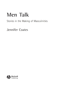 Cover image: Men Talk 1st edition 9780631220459