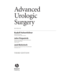 Imagen de portada: Advanced Urologic Surgery 3rd edition 9781405122139