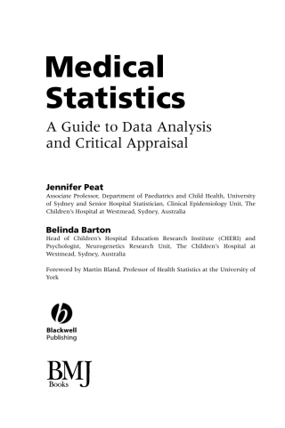 Cover image: Medical Statistics: A Guide to Data Analysis and Critical Appraisal 1st edition 9780727918123
