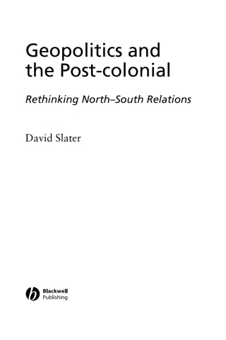 Cover image: Geopolitics and the Post-Colonial 1st edition 9780631214533