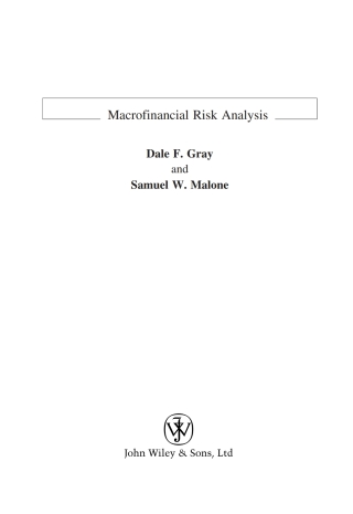 表紙画像: Macrofinancial Risk Analysis 1st edition 9780470058312