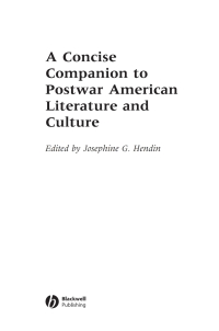 Cover image: A Concise Companion to Postwar American Literature and Culture 1st edition 9781405121804