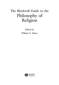 Cover image: The Blackwell Guide to the Philosophy of Religion 1st edition 9780631221296