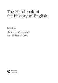 Immagine di copertina: The Handbook of the History of English 1st edition 9781405187862