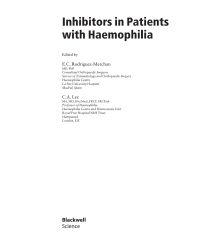 صورة الغلاف: Inhibitors in Patients with Haemophilia 1st edition 9780632064779