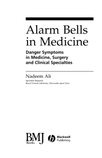 Cover image: Alarm Bells in Medicine 1st edition 9780727918192