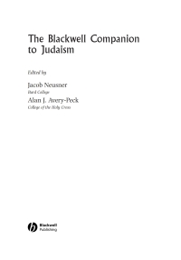 صورة الغلاف: The Blackwell Companion to Judaism 1st edition 9781577180586