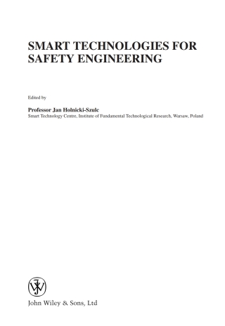 Cover image: Smart Technologies for Safety Engineering 1st edition 9780470058466