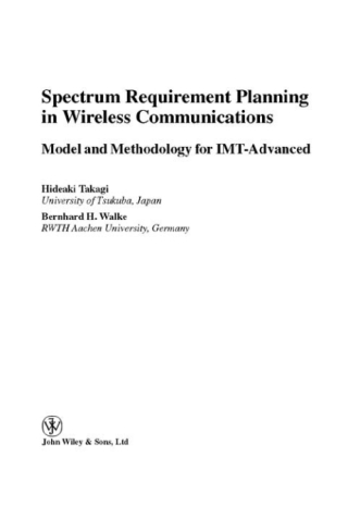 Cover image: Spectrum Requirement Planning in Wireless Communications 1st edition 9780470986479