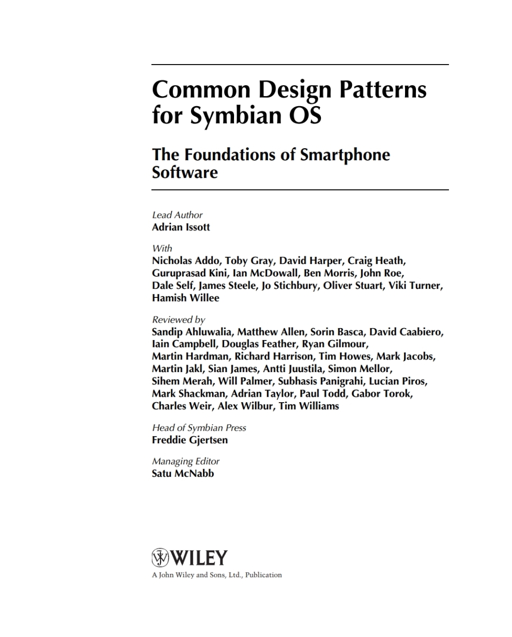 Common Design Patterns for Symbian OS  1st Edition eBook