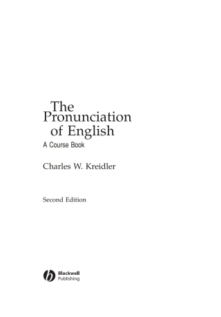 Imagen de portada: The Pronunciation of English 2nd edition 9781405113366