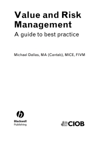 Cover image: Value and Risk Management: A Guide to Best Practice 1st edition 9781405120692