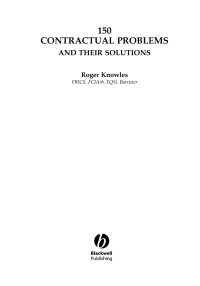 Cover image: 150 Contractual Problems and Their Solutions 2nd edition 9781405120708