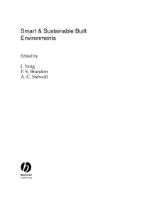 صورة الغلاف: Smart and Sustainable Built Environments 1st edition 9781405124225