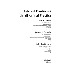 Cover image: External Fixation in Small Animal Practice 1st edition 9780632059898