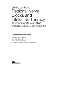 Imagen de portada: Regional Nerve Blocks And Infiltration Therapy 3rd edition 9781405122634