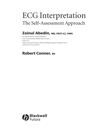 Cover image: ECG Interpretation: The Self-Assessment Approach 1st edition 9781405167499