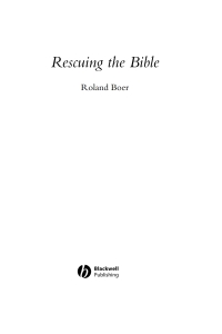 Cover image: Rescuing the Bible 1st edition 9781405170208