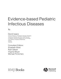 Imagen de portada: Evidence-Based Pediatric Infectious Diseases 1st edition 9781405148580