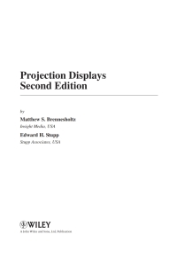 Imagen de portada: Projection Displays, 2nd Edition 1st edition 9780470518038