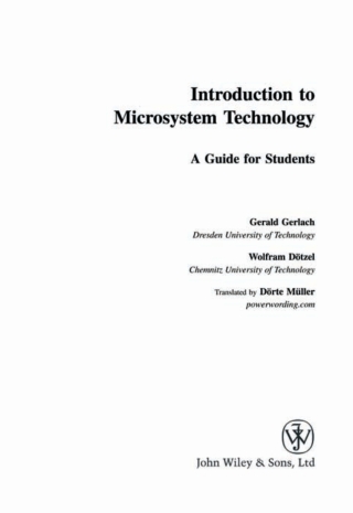 Cover image: Introduction to Microsystem Technology: A Guide for Students 1st edition 9780470058619
