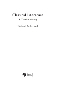 Imagen de portada: Classical Literature 1st edition 9780631231325