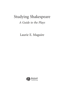 Cover image: Studying Shakespeare 1st edition 9780631229858