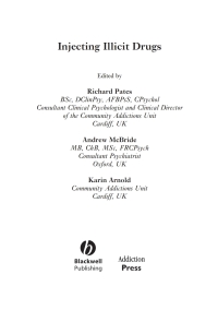 Imagen de portada: Injecting Illicit Drugs 1st edition 9781405113601