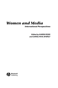 Cover image: Women and Media 1st edition 9781405116091