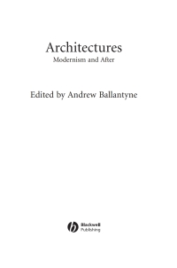 صورة الغلاف: Architectures 1st edition 9780631229438