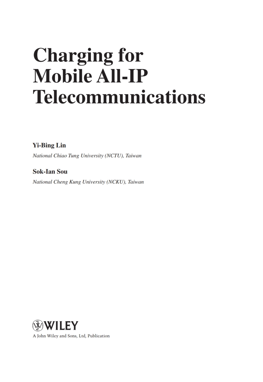 Charging for Mobile All-IP Telecommunications 1st Edition