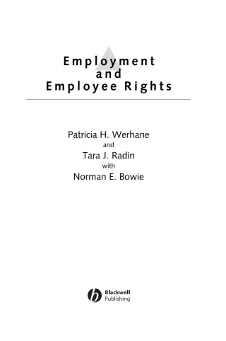 Cover image: Employment and Employee Rights 1st edition 9780631214281