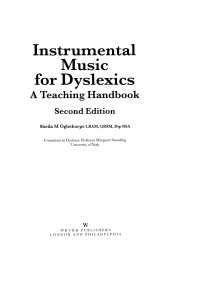 Cover image: Instrumental Music for Dyslexics 1st edition 9781861562913