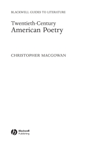 Cover image: Twentieth-Century American Poetry 1st edition 9780631220251