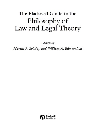 表紙画像: The Blackwell Guide to the Philosophy of Law and Legal Theory 1st edition 9780631228325