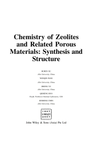 Cover image: Chemistry of Zeolites and Related Porous Materials: Synthesis and Structure 1st edition 9780470822333