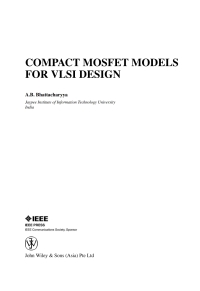 Imagen de portada: Compact MOSFET Models for VLSI Design 1st edition 9780470823422