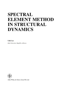 Cover image: Spectral Element Method in Structural Dynamics 1st edition 9780470823743