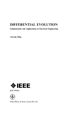 Cover image: Differential Evolution 1st edition 9780470823927