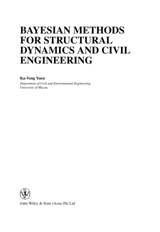 Cover image: Bayesian Methods for Structural Dynamics and Civil Engineering 1st edition 9780470824542