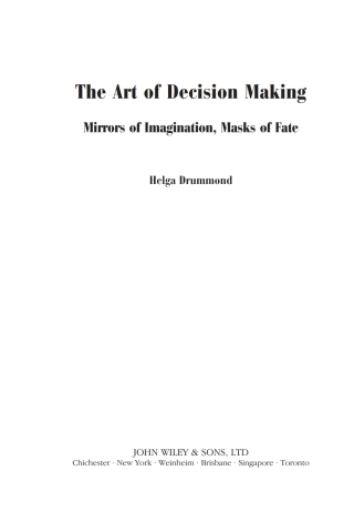 Imagen de portada: The Art of Decision Making 1st edition 9780471497189